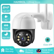 Hamrol 8MP 4K Ultra HD PTZ Wifi IP Camera Auto Tracking 5MP 2MP H.265X Ai Human Detect 5X Digital Zo