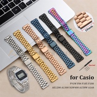 18mm Classic Stainless Steel Watch Strap for Casio AE1200 A1300 SGW400 F91W F84 F105 F108 A158W A168