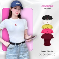 [DEAL OPEN FOR SALE] Women's Bodycon Zip T-shirt, Bodyfit Women's T-shirt Round Neck Short Sleeves C