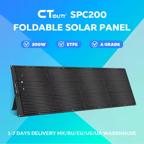 CTOLITY SPC200 Foldable Solar Panel A Grade 200W ETFE IP68 Waterproof High Efficiency 23% 20.5V Sola