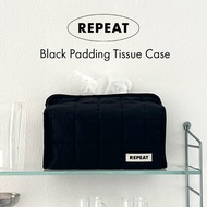 [REPEAT KOREA] Padding Tissue Case  Holders Box Koera brand (BLACK)