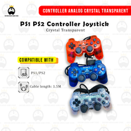 [HIGHQUALITY]PS1 PS2 DUALSHOCK ANALOG Transparent Controller Joystick REMOTE PS PS2 PS1[SHIP FROM MALAYSIA]