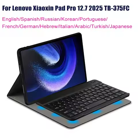 Wireless Keyboard Case for Lenovo Xiaoxin Pad Pro 12.7 2025 12.7 inch TB-375FC Detachable Bluetooth 