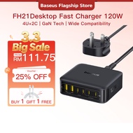 Baseus EnerFill FH21 GaN 120W 4C+2U Desktop Charging Station Fast Charger Wide Compatibility 6 Safet