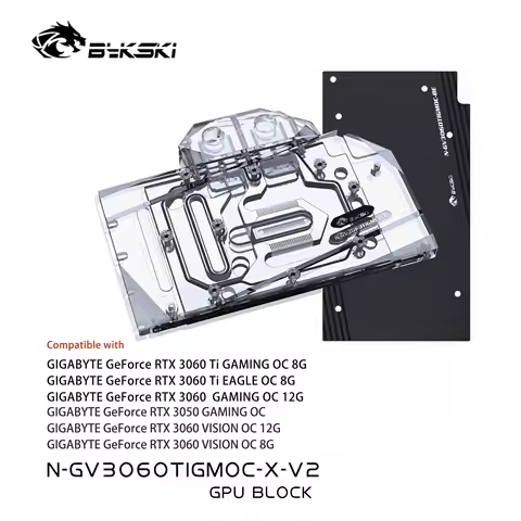 Bykski N-GV3060TIGMOC-X-V2 /3060 GPU Water Cooling Block for GIGABYTE RTX 3060TI / 3050 GAMING OC , 