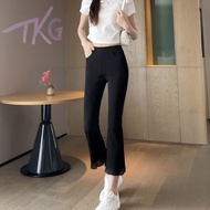 [Small Man] [Shop Hot Sale] Black Ice Silk Cropped Pants Women 2026 Summer Thin Narrow Version Slimm