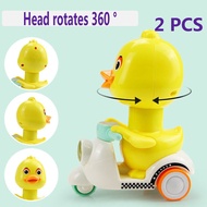 2PCS animal toys on motorcycles duck toy cars children's toys 3-6 years old