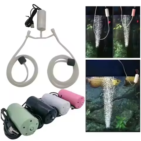 Adjustable Aquarium Oxygen Air Pump Double Hose Ultra Quiet Aquatic Terrarium Filter Mini Anti-slip 