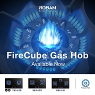 Robam 9B6H20 Firecube Tech Gas Hob / Robam 9B6H20 Gas Stove / Robam 9B6H20 Gas Dapur 5kw x 2 Flexibl