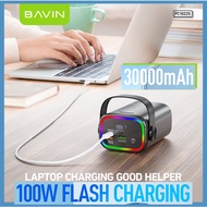 100W Laptop Power Bank BAVIN 30000mAh High Capacity Super Fast Charge Real Capacity Real Power Outpu