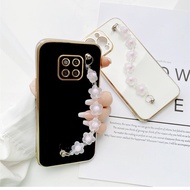 Casing Huawei Mate 20 Pro Mate 20X 20 X Mate 30 Pro Mate 40 Pro Luxury plating Flower Bracelet Chain Phone Case Shockproof Soft TPU Case Camera Lens Protector Cover