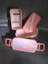 Sanrio 絕版 Cheery Chums 筷子 雙層 食物盒 套裝Cherry Chums