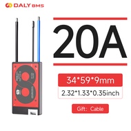 (กรุงเทพฯ)Daly 12V 4S LiFePO4 BMS 20A 60A 100A กันน้ำ BMS พร้อม Balance พอร์ตทั่วไป บอร์ดป้องกันแบตเ