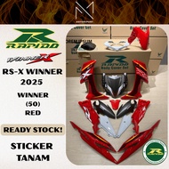 RAPIDO COVERSET HONDA RSX WINNER 2025 WINNER (50) RED HONDA RS-X RAPIDO COVERSET FAIRING MOTOR COVER