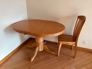 伸縮餐桌連一張餐椅 (餐椅可分開買)