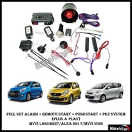Perodua Myvi Lagi Best/Myvi Icon/Alza 2017 Plug & Play Full Set Car Alarm