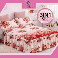HOT ITEM CADAR BEROPOL PROYU (4IN1) KING & QUEEN CLASSIC BEDSHEET AVAILABLE | SHIP SAME DAY