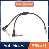 1/8 Inch Socket to 1/4 Inch Plug Y Splitter Adapter Cable 0.24M 3.5mm Female Stereo to Dual 6.35mm M