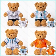 XS1 Cute Football Teddy Bear Plush Dolls Gift For Kids 2024 EURO Souvenirs Cosplay Messi CR7 Haaland