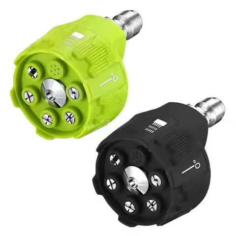 6 in 1 Power Washer Nozzle's,With 1/4 Inch Quick Connector,0 15 25 40 Degree Rotation Watering Rinse