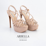 Jojo Bragais Ariella Nude-Glossy 5.5-Inch High Heels | Pageant Heels | Platform Heels