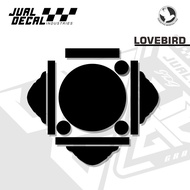 Stiker Sangkar Motif DRAGON LUXURY Decal Tebok Burung Lovebird Pleci Helopet