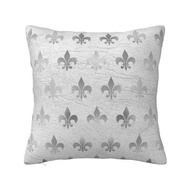 「FAZOZO Home Textile Store」 Royal Gold หนังสีน้ำตาล Fleur De Lis ปลอกหมอนอิง55x55เซนติเมตรลิลลี่ดอกไ