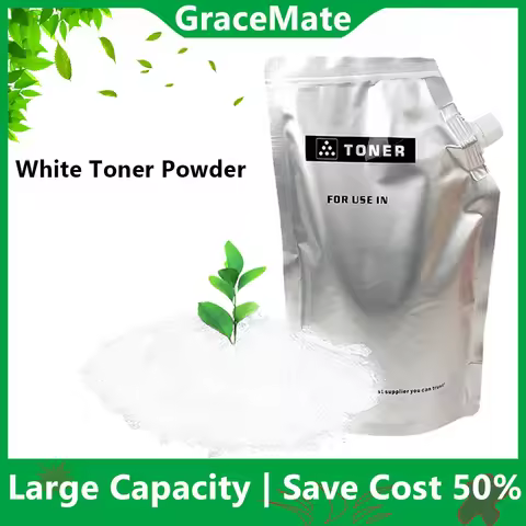 GraceMate 5AAAA Universal White Toner Powder for HP Samsung Brother Color Laser Printer Toner Cartri
