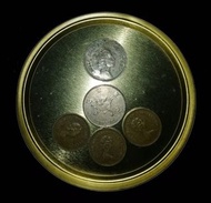 1997年香港回歸麒麟一元硬幣，女皇頭（一元，五毫）硬幣