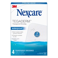 Tegaderm Transparent Dressings 4 Inches X 4-3/4 Inches 4 Each (Pack of 5)