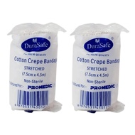 Durasafe Cotton Crepe Bandage 7.5cm x 4.5m 2 rolls