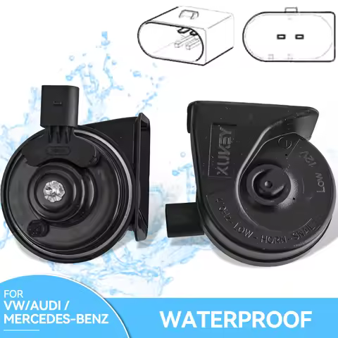 Dual Snail Horn 12V 110-125DB Waterproof High Low For VW CC Golf Jetta Polo Caddy Passat Touran Tigu