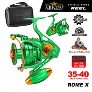 [NEW] Ajiking Rome X Heavy Duty Saltwater Spinning Fishing Reel Big Game Max Drag (35kg-40kg) With Reel Box