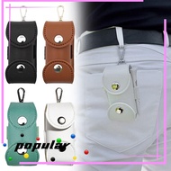 POPULAR Golf Ball Bag, With Metal Buckle PU Leather Golf Ball Storage Pouch, Golf Protective Bag Small Golf Protective Bag Men Women