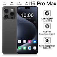 I16 pro max 5G Android Smartphone 16GB+1TB 6.8inch