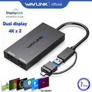 Wavlink USB 3.1/USB C để HDMI kép adapter DisplayLink kép 5K/60Hz Màn hình HUB cho Dell HP bề mặt Le
