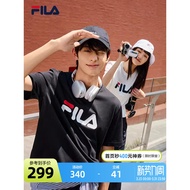 FILA FILA Couple Short-Sleeved T-Shirt Summer Simple Round Neck Sports Half-Sleeved Shirt Men Women 