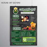 Print 5 SHEETS OF PLASTIC MENU / RESTAURANT ORDER / FOOD STORAGE /.. Only 30,000 VND / PAPER C380 / 