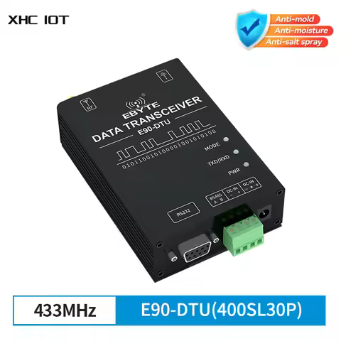 SX1268 RS232 RS485 Wireless Lora Modem Lora 400Mhz 30dBm 10Km Long Range 0.3k~62.5kbps XHCIOT E90-DT