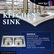 MOCHA Stainless Steel Kitchen Sink | MAP8048 MAP 5045C | Sinki Stainless Steel | Sinki Dapur | Singl