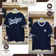 (Auth) New Era x MLB Jersey LA Dodgers Navy White Plaid V-Neck T-Shirt | CODE: 12565488 - Asyon Outl
