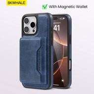 BKWHALE vỏ điện thoại ví từ tính cho iPhone 16 Pro Max 16e 15 Pro Max 14 Pro Max 13 12 11 Pro Max 16