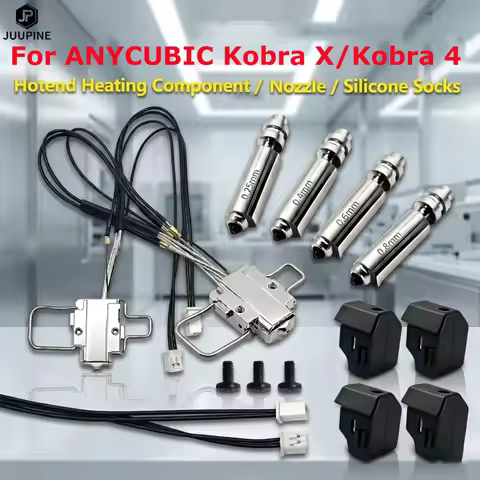 Kobra X nozzle 0.25/0.4/0.6/0.8mm multi size hot end heating component compatible with ANYCUBIC Kobr