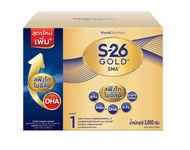 S-26  เอส-26 โกลด์ เอส เอ็ม เอ   นมผงสำหรับทารกแรกเกิดึง1 ปี สูตร 1 ขนาด 3000 กรัม (1กล่อง)