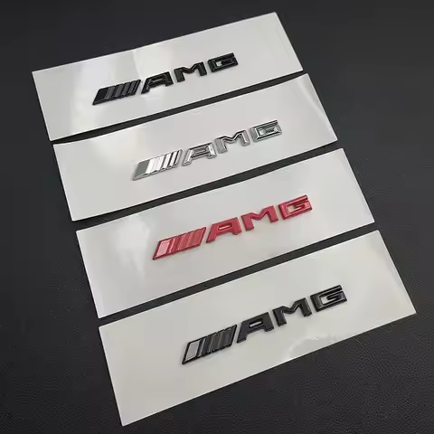 For Mercedes Benz A B C E S GLA CLA GLC GLE AMG 3D ABS Small Car Console Fob Sticker Logo AMG Emblem