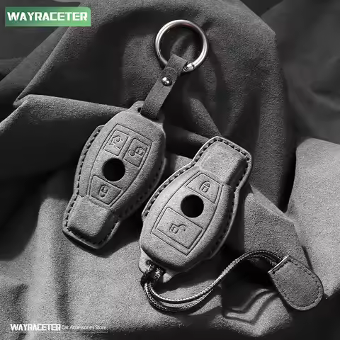 Made of Alcantara Car Key Case Cover For Mercedes W222 A217 C217 X222 R172 R231 X253 C253 W205 C63 A