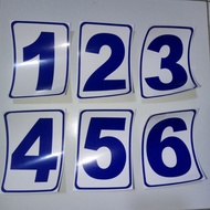 Custom Number Stickers 15x10 cm Glossy Vinyl, Waterproof Room Number Stickers Table Number Door Numb