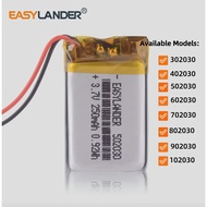 302030 402030 200mAh 502030 250mAh 602030 320mAh 702030 802030 500mAh 902030 102030 Rechargeable Li-
