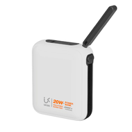 [CCC] UKIKI แบตสำรอง 10000mAh ชาร์จเร็ว PD22.5W Powerbank สายในตัว Type-C รุ่น KP10-03 (สีขาว)