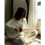 [Hot-Selling Musical Instruments] High-Value Cream Guitar Girls Beginners Beginners Introductory Aco